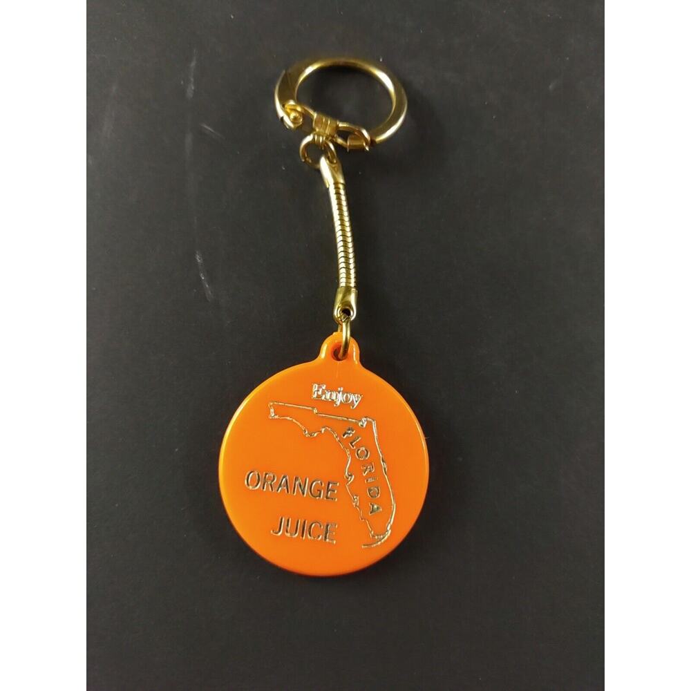 Enjoy Florida Orange Juice The Real Thing O.J. Keychain